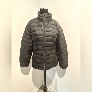 PATAGONIA Black Nylon Down Puffer Short Winter Ski Snow Jacket Girl’s XL or 14